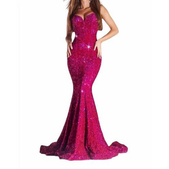 NEW PORTIA&SCARLETT mermaid prom dress in magenta